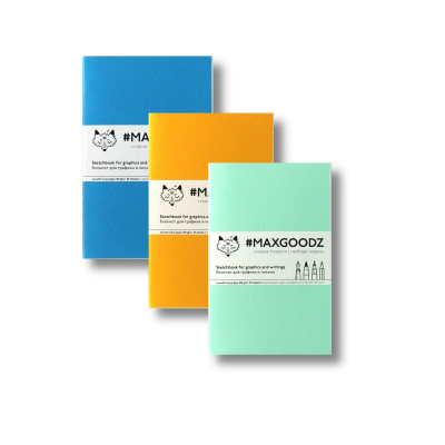 Скетчбук Maxgoodz "Pocket" 9х14 см, 32 л, 100 г