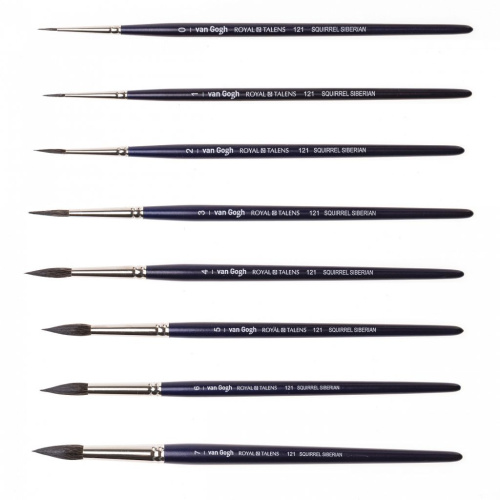Кисть белка круглая Van Gogh "121" короткая ручка