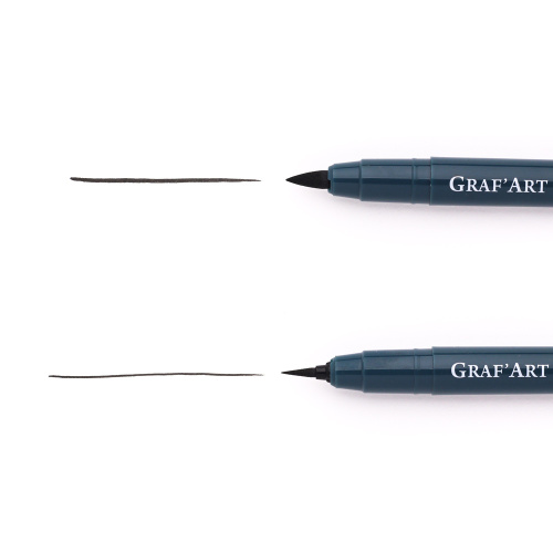 Ручка капиллярная Малевичъ "Graf'Art" кисть, разная толщина наконечника