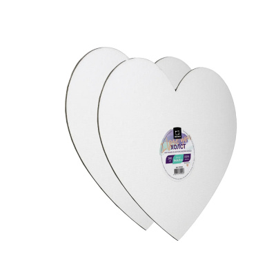 Набор холстов на картоне Малевичъ в форме сердца, 30х26,25 см, 2 шт