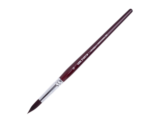 Кисть синтетика мягкая №10 круглая Малевичъ "Фрида"