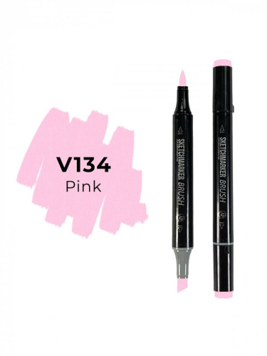 Маркер двухсторонний на спиртовой основе Sketchmarker Brush Цвет Розовый