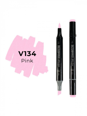 Маркер двухсторонний на спиртовой основе Sketchmarker Brush Цвет Розовый