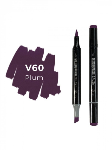 Маркер двухсторонний на спиртовой основе Sketchmarker Brush Цвет Слива