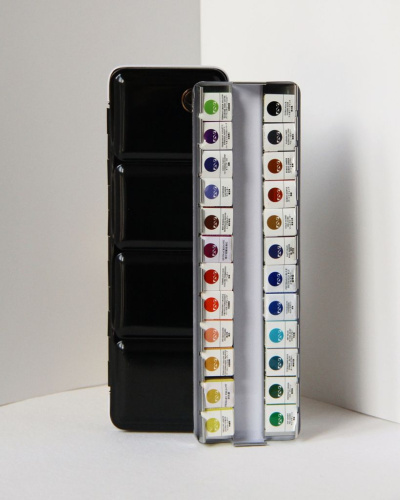 Набор акварели студийной Super Vision "Studio" 24 цвета в металлическом пенале