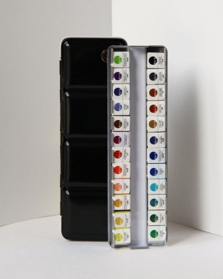 Набор акварели студийной Super Vision "Studio" 24 цвета в металлическом пенале