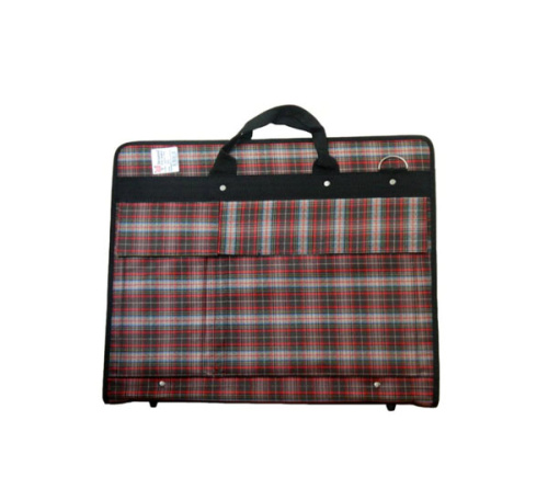 Папка "Художник" А3 "Шотландка" объемная с перегородками, два внешних кармана