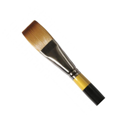 Кисть синтетика №1 плоская удлиненная Daler-Rowney "SYSTEM 3" короткая ручка