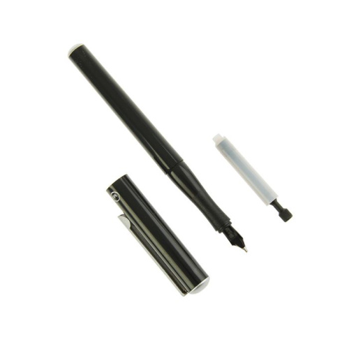 Ручка перьевая с конвертером Manuscript Italic M черный, блистер