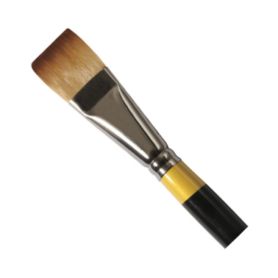 Кисть синтетика №1 плоская укороченная Daler-Rowney "SYSTEM 3" короткая ручка