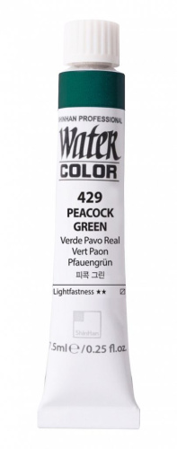 Акварель ShinHanart PRO Water Color 7,5 мл №429 Зеленый павлин