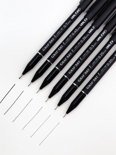Ручка капиллярная Малевичъ "Graf'Art PRO", разные размеры