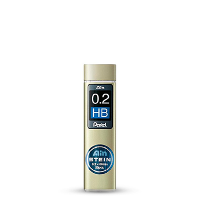 Набор грифелей для механического карандаша Pentel "Ain Stein" 20 шт 0,2 мм, HB