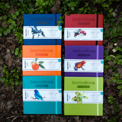 Скетчбук для акварели Малевичъ 14,5х14,5 см 30 л 200 г, 100% хлопок