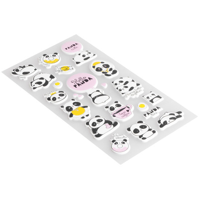 Наклейки объемные MESHU "Hello panda", 10*24см, 21 наклейка