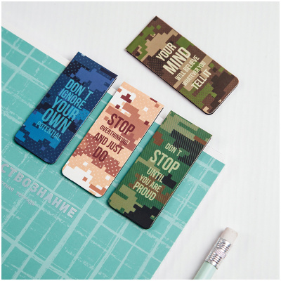 Закладки магнитные для книг MESHU "Military" 4 шт, 70*165 мм