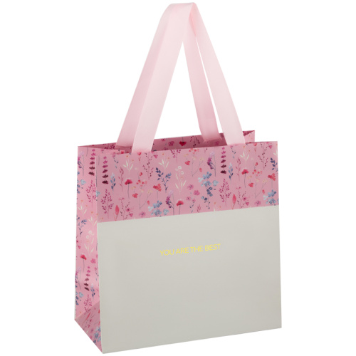 Пакет подарочный MESHU "Pastel pink" 20*20*10 см