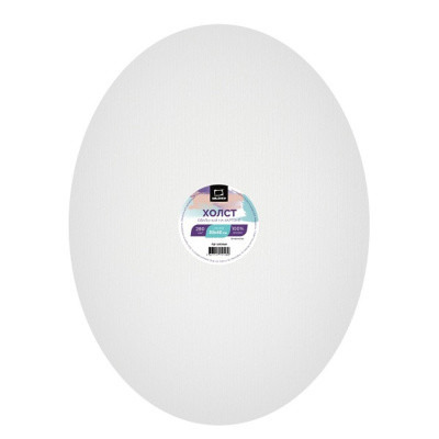 Холст грунтованный на картоне Малевичъ, овальный, 30х40 см