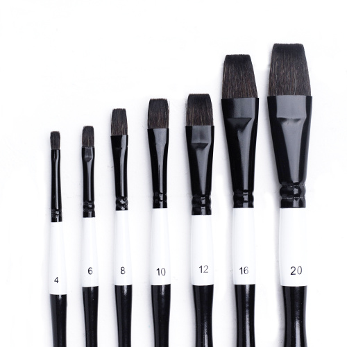 Кисть имитация белки №20 плоская Малевичъ "Blanka"