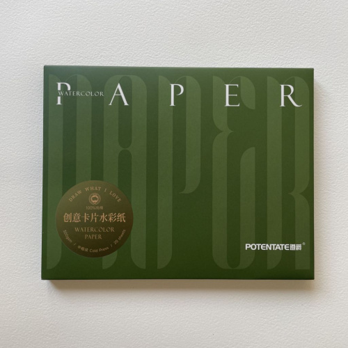 Набор акварельных открыток для акварели Potentate 10x14 см 20 л 300 г, 100% хлопок, среднее зерно