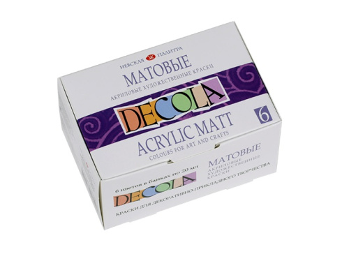 Набор акрила "Decola" 6 цв*20 мл матовый