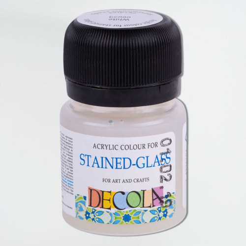 Акриловая краска для витража "Decola" 20 мл Белая
