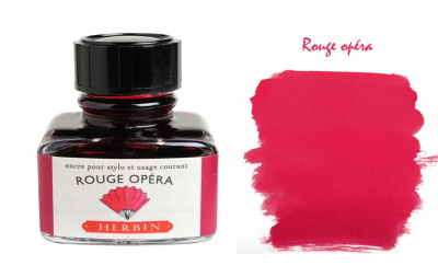 Чернила в банке Herbin, 30 мл, Rouge opera, Розово-красный