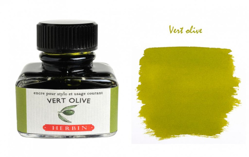 Чернила в банке Herbin, 30 мл, Vert olive, Оливковый