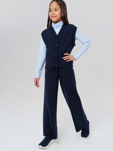 Комплект трикотажный для девочек: жилет, брюки