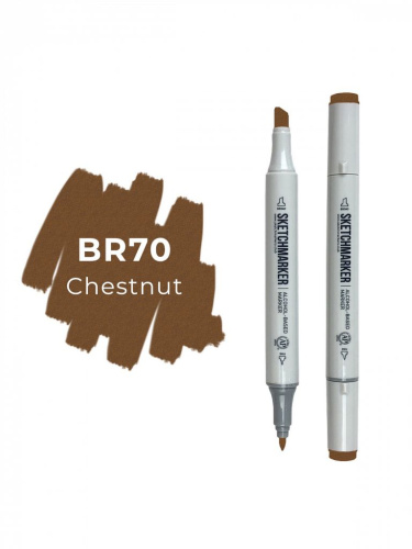 Маркер двухсторонний на спиртовой основе Sketchmarker Цвет Каштан