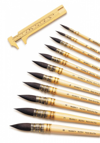 Кисть белка круглая Sennelier "Isabey" короткая ручка, лакированная