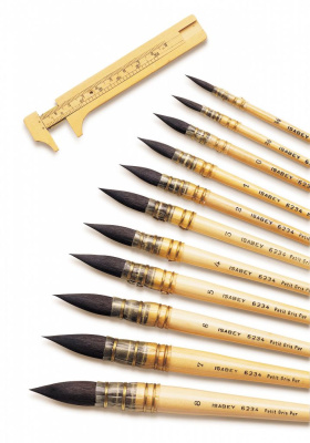 Кисть белка круглая Sennelier "Isabey" короткая ручка, лакированная