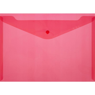 Папка-конверт Attache КНК 180 на кнопке А4 красная 0,18 мм