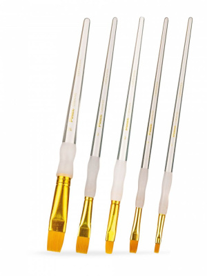 Набор кистей синтетика Pinax "CREATIVE" плоские 5 шт, эргономичная ручка