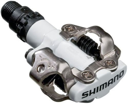Контактные MTB педали Shimano PD-M520 SPD с шипами (белый)