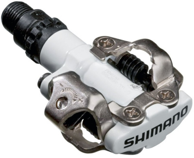 Контактные MTB педали Shimano PD-M520 SPD с шипами (белый)