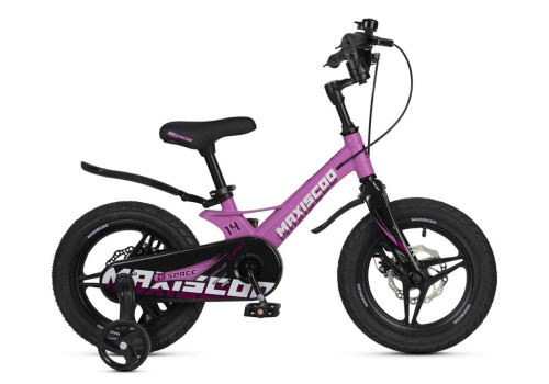 Детский велосипед Maxiscoo Space Deluxe Plus 14, год 2025, цвет Розовый