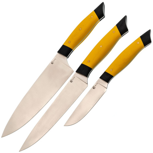 Набор кухонный "Хозяин", ст.VG-10, ц.м.,рук.G10 желтый
