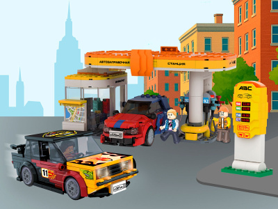 Бриксити AB-1303 Конструктор Дрифт на заправке