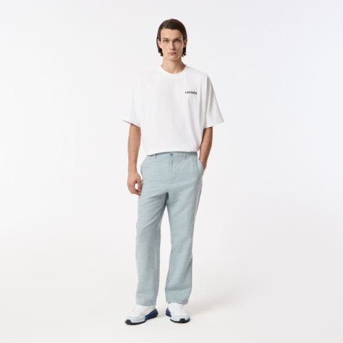 Мужские брюки Lacoste из смеси хлопка и льна