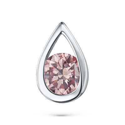 Классическая подвеска из белого золота э0912пд07183900_pink