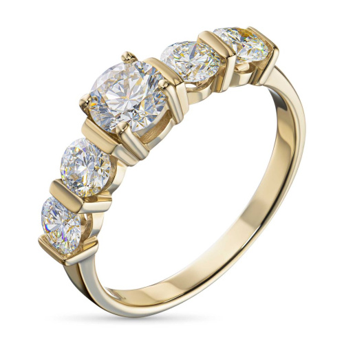 Классическое кольцо из желтого золота э0312кц12140600_white