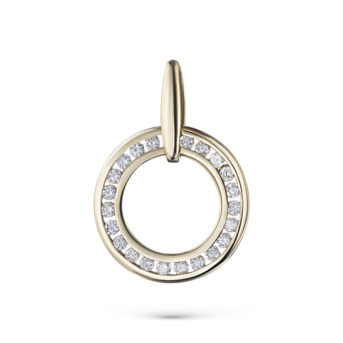 Подвеска из желтого золота с бриллиантами э0301пд10176700