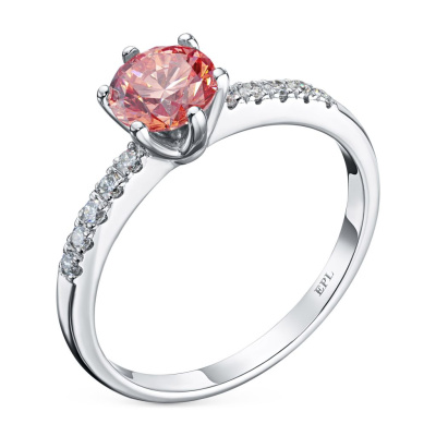 Кольцо из белого золота э0912кц06210022_pink