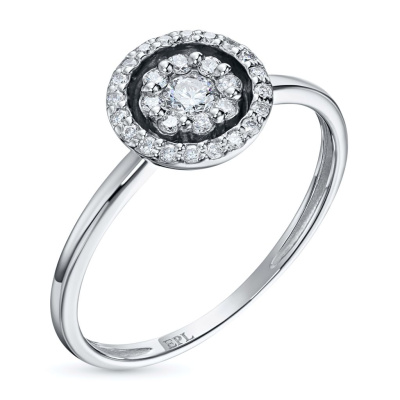 Классическое кольцо из белого золота с бриллиантами э0901кц08200111