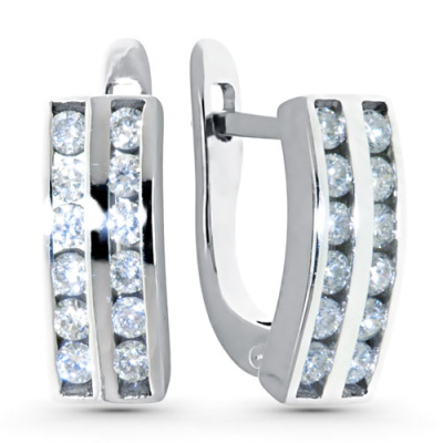 Серьги из белого золота с бриллиантами э0901сг02130300