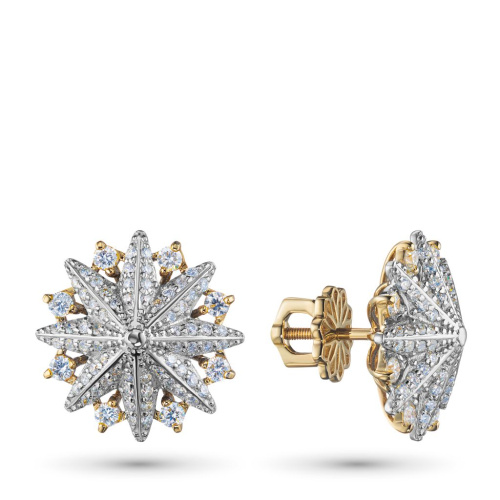 Пусеты из комбинированного золота э4812пс11240371_white