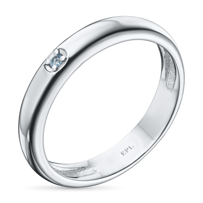 Обручальное кольцо из серебра с топазом э0609кц04220478