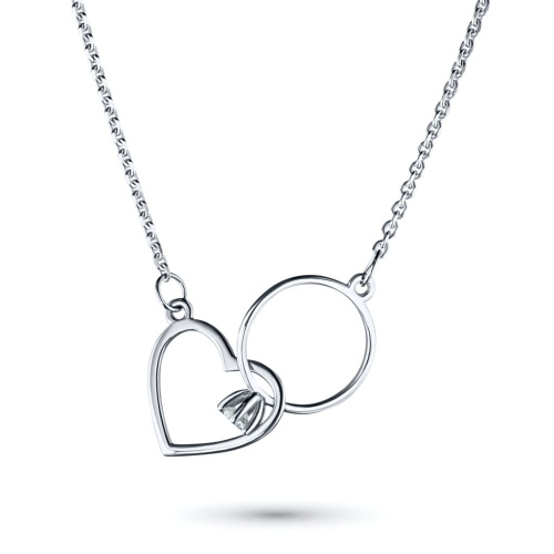 Колье из серебра с бриллиантом э0601кл07211015