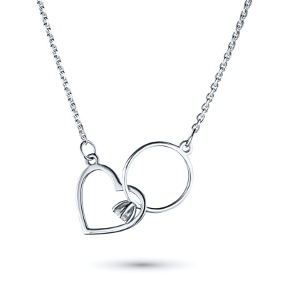 Колье из серебра с бриллиантом э0601кл07211015